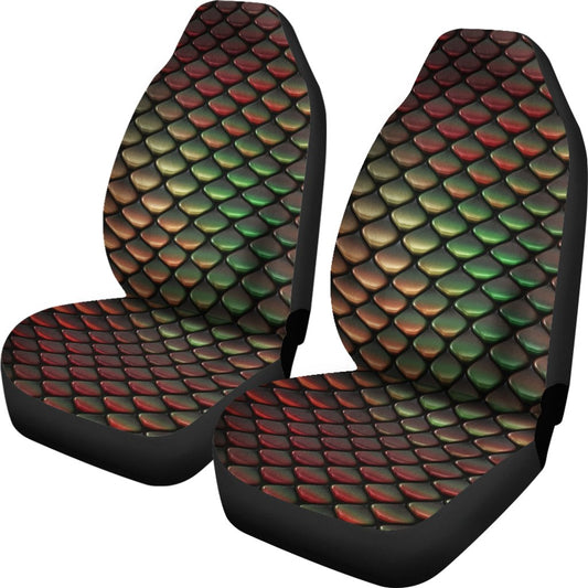 Snake Skin Colorful Print Universal Fit Car Seat Covers-JorJune