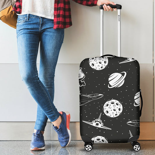 Space Astronauts Print Luggage Cover Protector