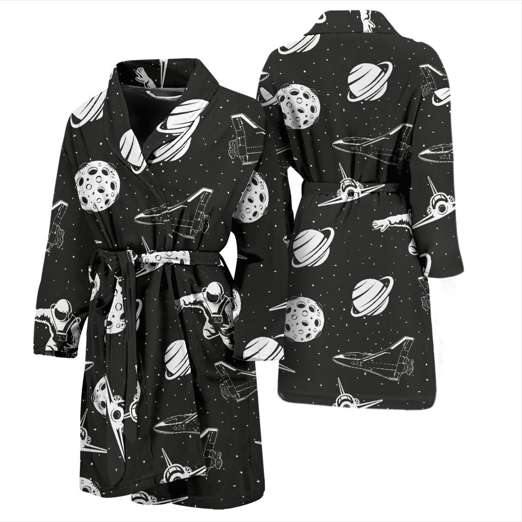 Space Astronauts Print Men Bath Robe