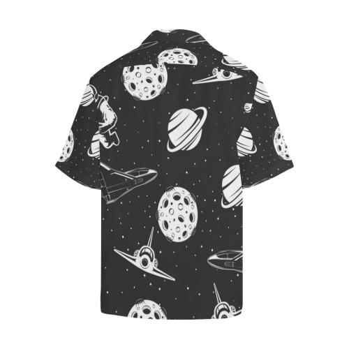 Space Astronauts Print Men Hawaiian Shirt