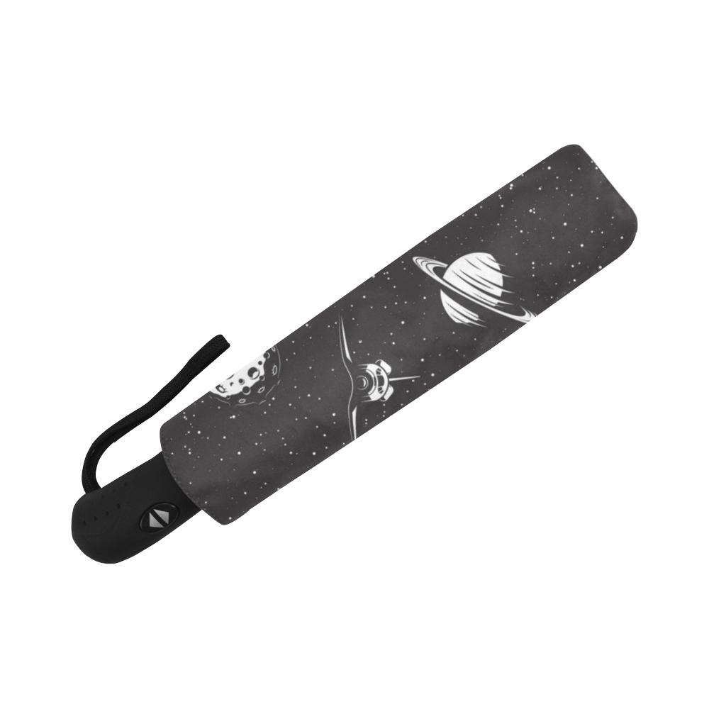 Space Pattern Print Automatic Foldable Umbrella