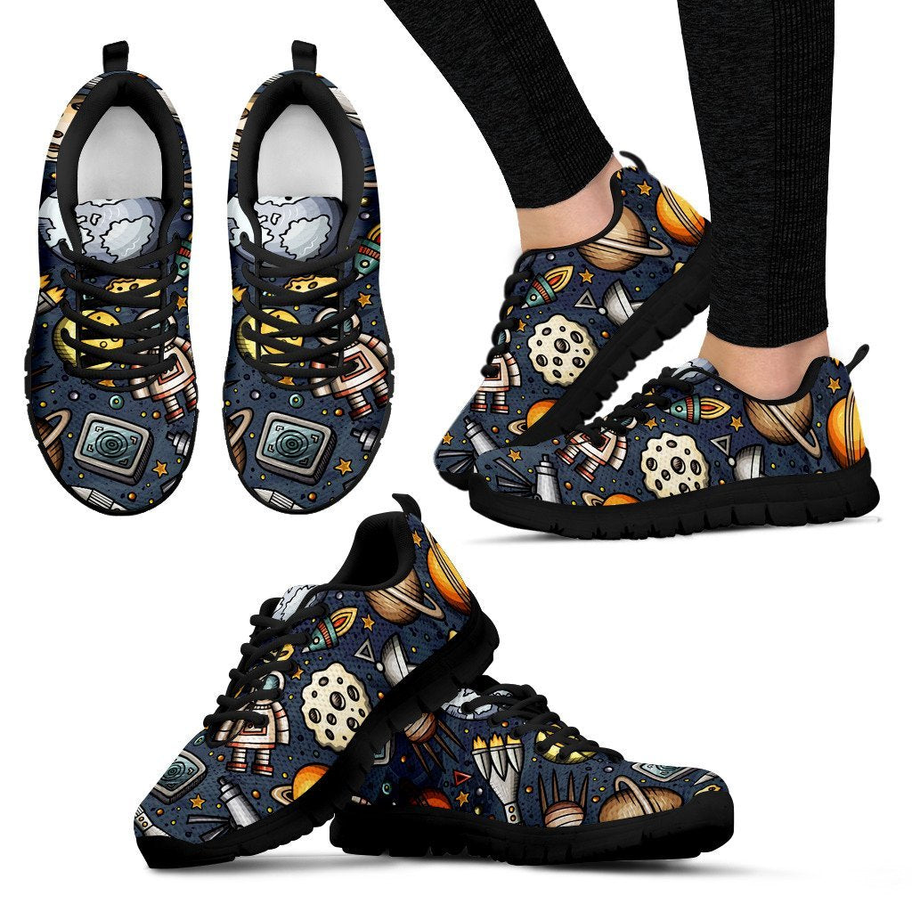 Space Pattern Print Women Sneakers