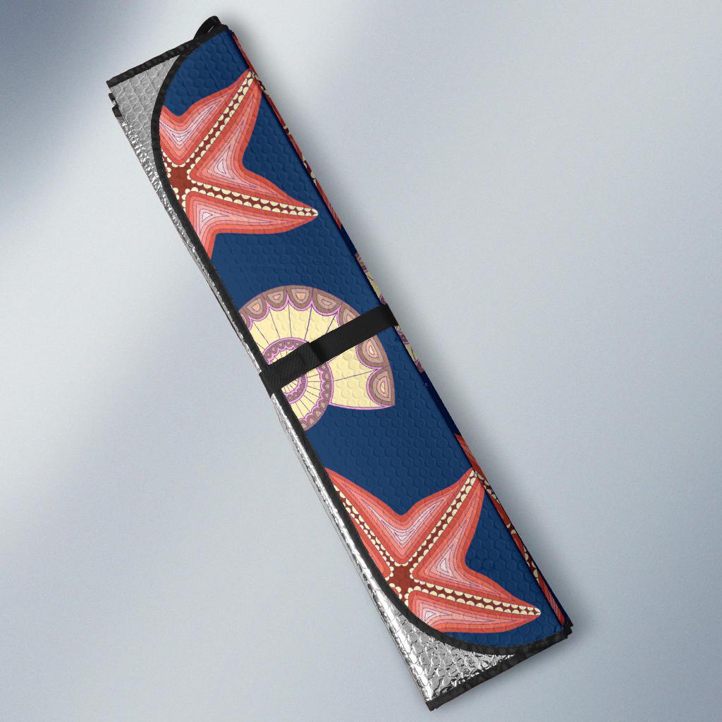 Starfish Pattern Print Design 03 Car Sun Shades-JORJUNE.COM