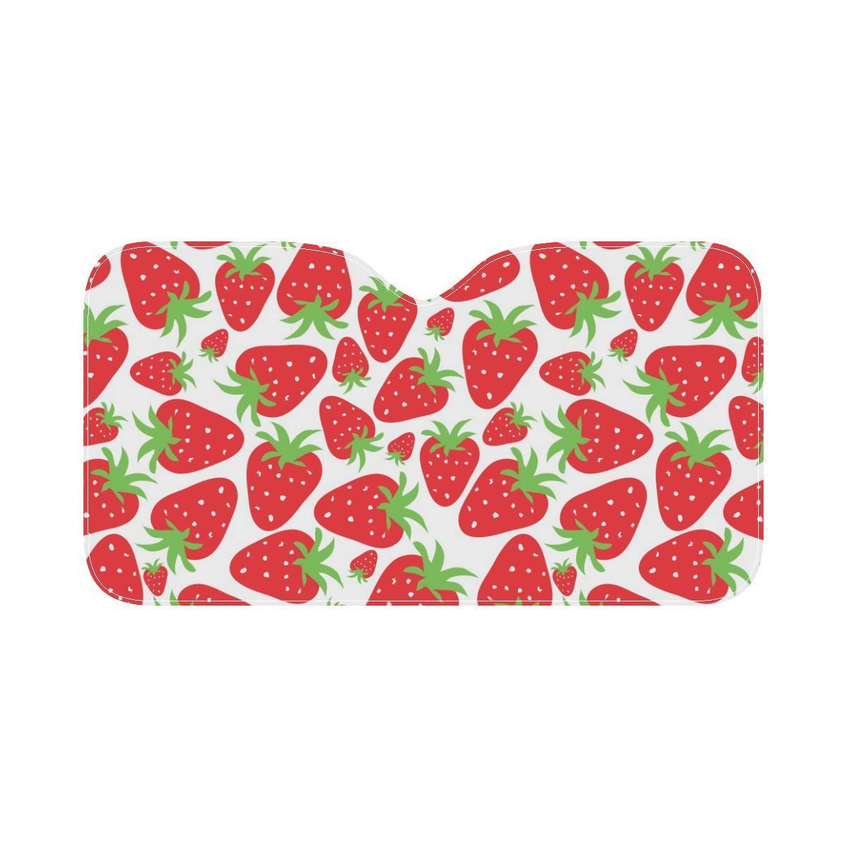 Strawberry Pattern Print Design SB01 Car Sun Shade-JorJune