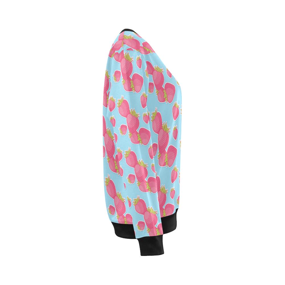 Strawberry Pattern Print Design SB04 Women Long Sleeve Sweatshirt-JorJune