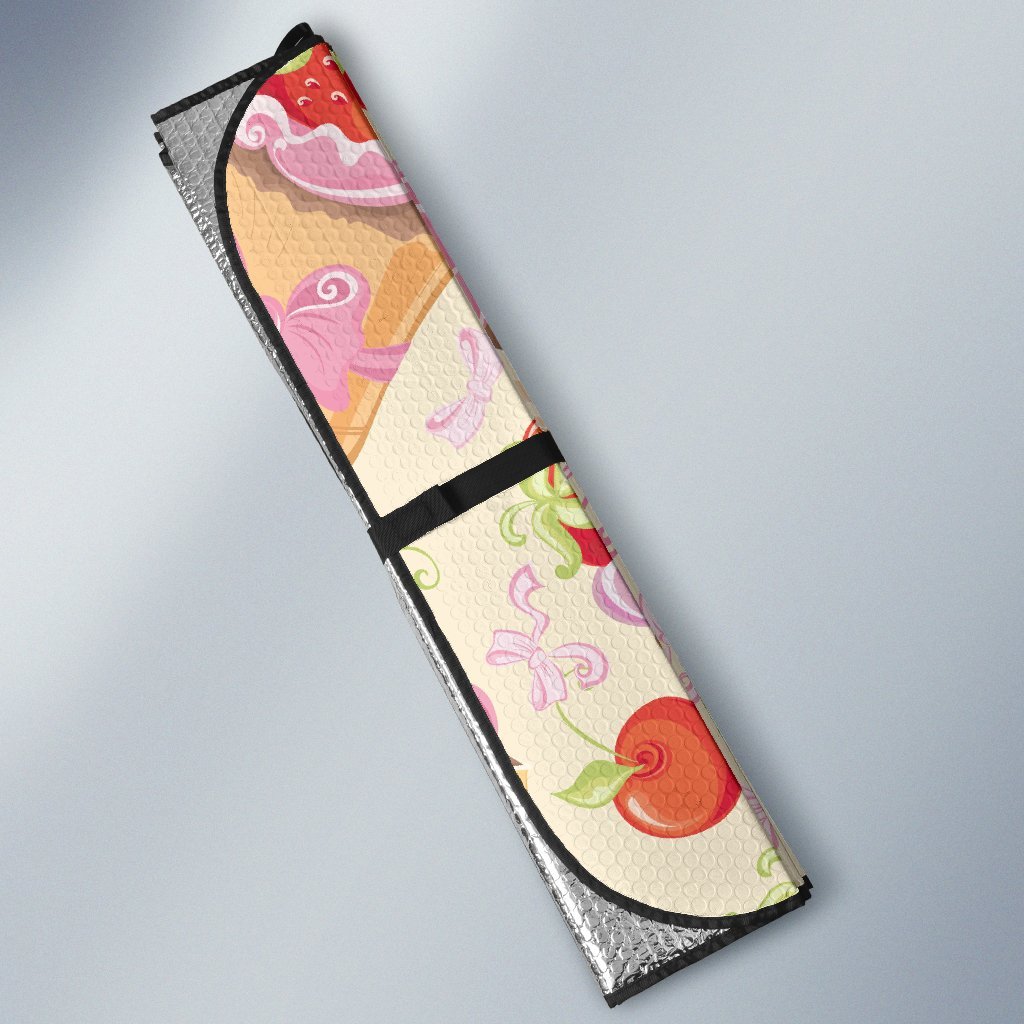 Strawberry Pink CupCake Car Sun Shade-JorJune