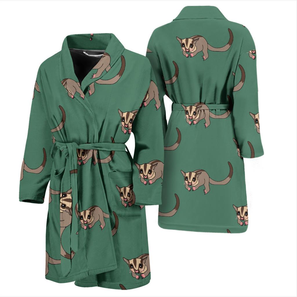 Sugar Glider Pattern Print Design 01 Men Bathrobe-JORJUNE.COM