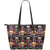 sugar skull Maxican Pattern Large Leather Tote Bag