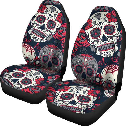 Sugar Skull Pattern Universal Fit Car Seat Covers