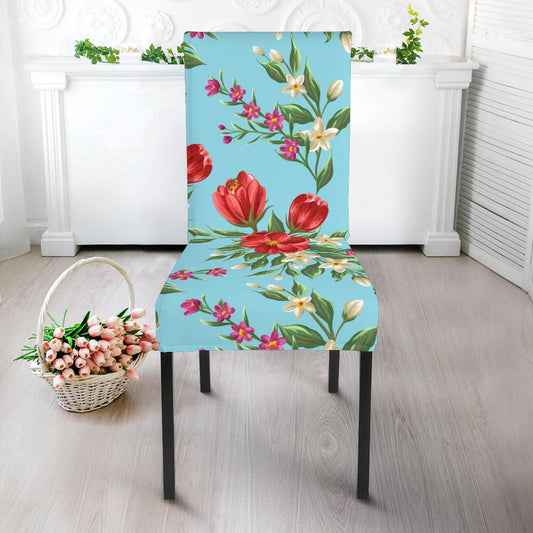 Summer Floral Pattern Print Design SF011 Dining Chair Slipcover-JORJUNE.COM