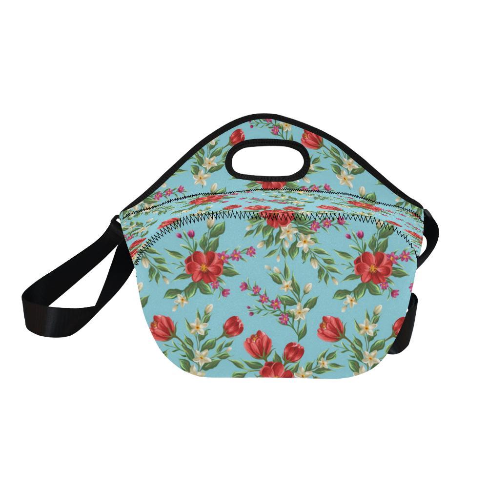 Summer Floral Pattern Print Design SF011 Neoprene Lunch Bag-JorJune