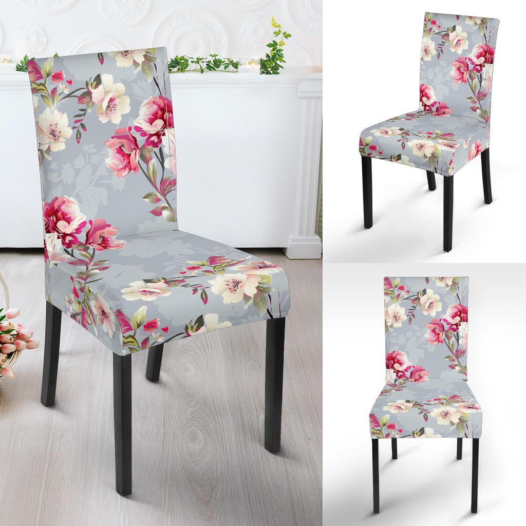 Summer Floral Pattern Print Design SF02 Dining Chair Slipcover-JORJUNE.COM