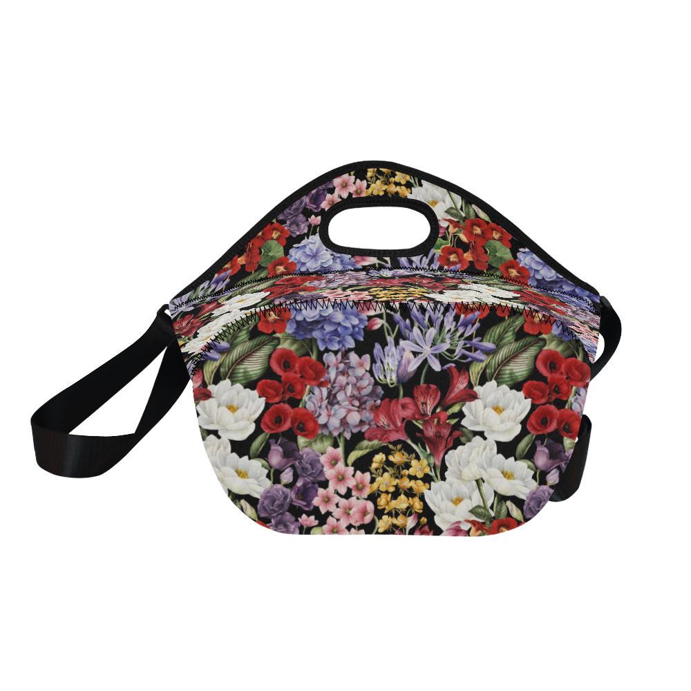 Summer Floral Pattern Print Design SF04 Neoprene Lunch Bag-JorJune
