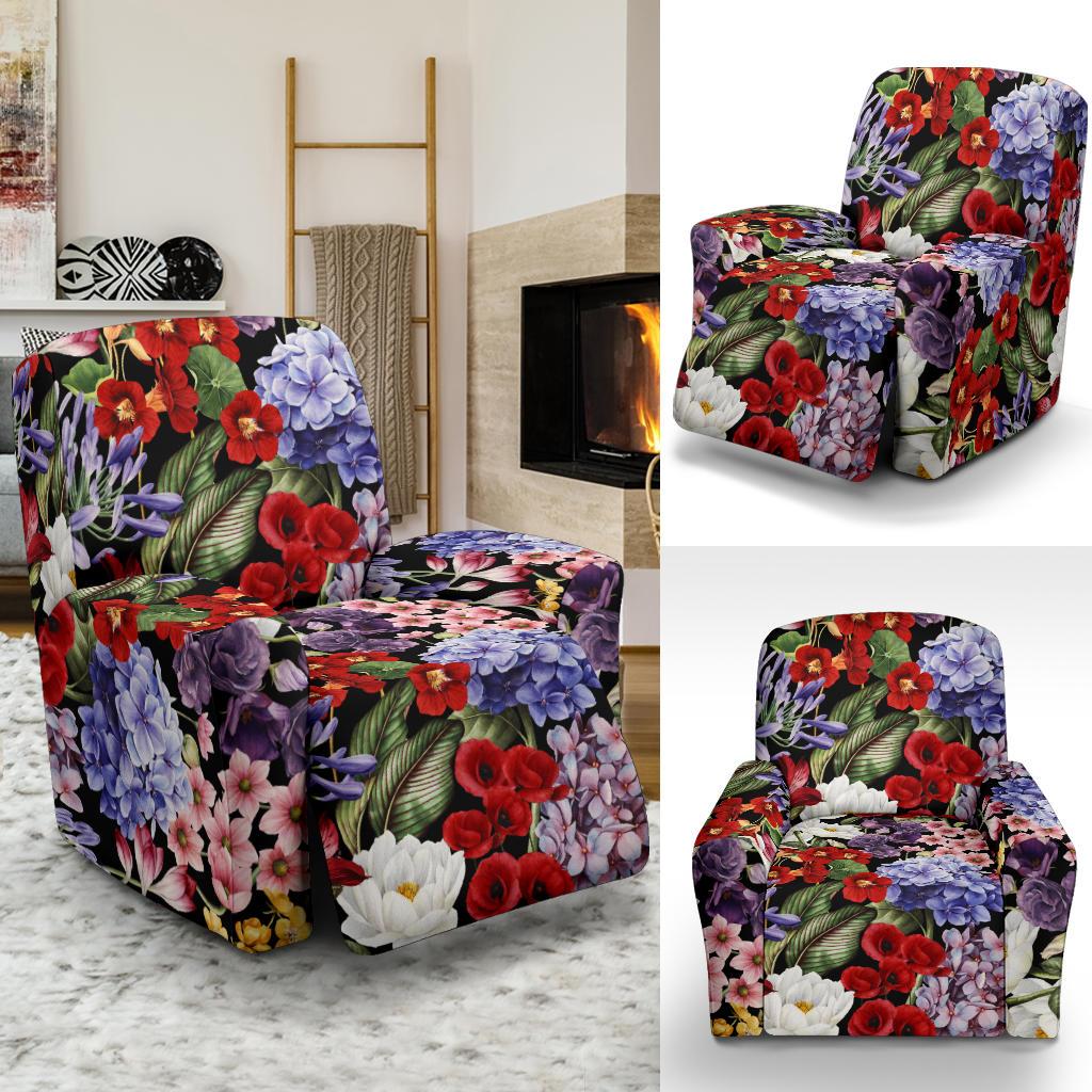 Summer Floral Pattern Print Design SF04 Recliner Slipcover-JORJUNE.COM