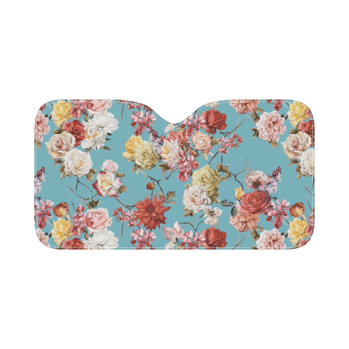Summer Floral Pattern Print Design SF05 Car Sun Shade-JorJune