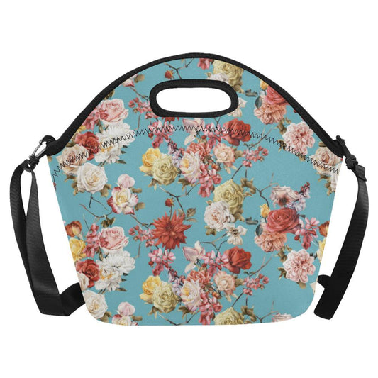 Summer Floral Pattern Print Design SF05 Neoprene Lunch Bag-JorJune