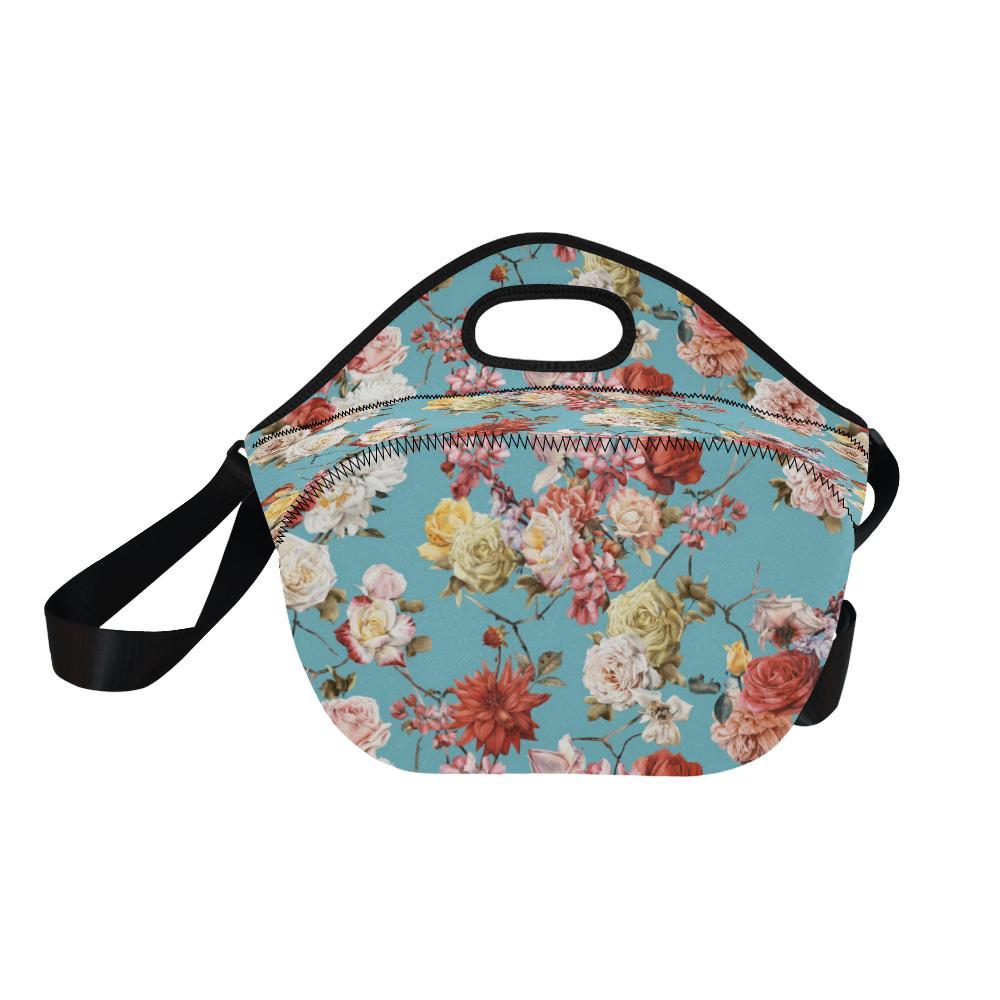 Summer Floral Pattern Print Design SF05 Neoprene Lunch Bag-JorJune