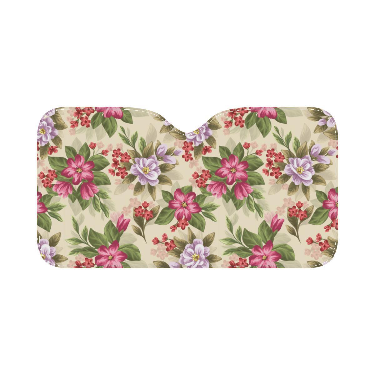 Summer Floral Pattern Print Design SF08 Car Sun Shade-JorJune