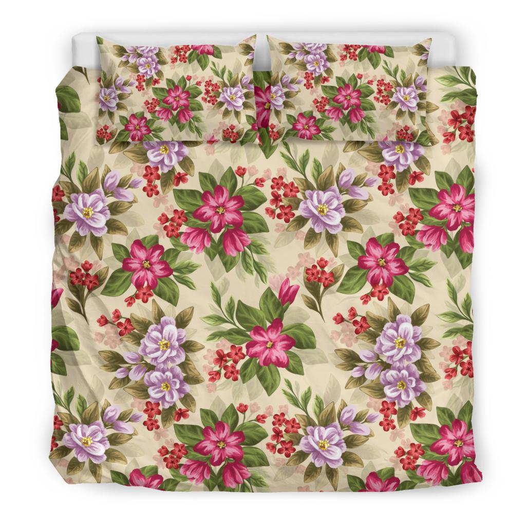 Summer Floral Pattern Print Design SF08 Duvet Cover Bedding Set-JORJUNE.COM
