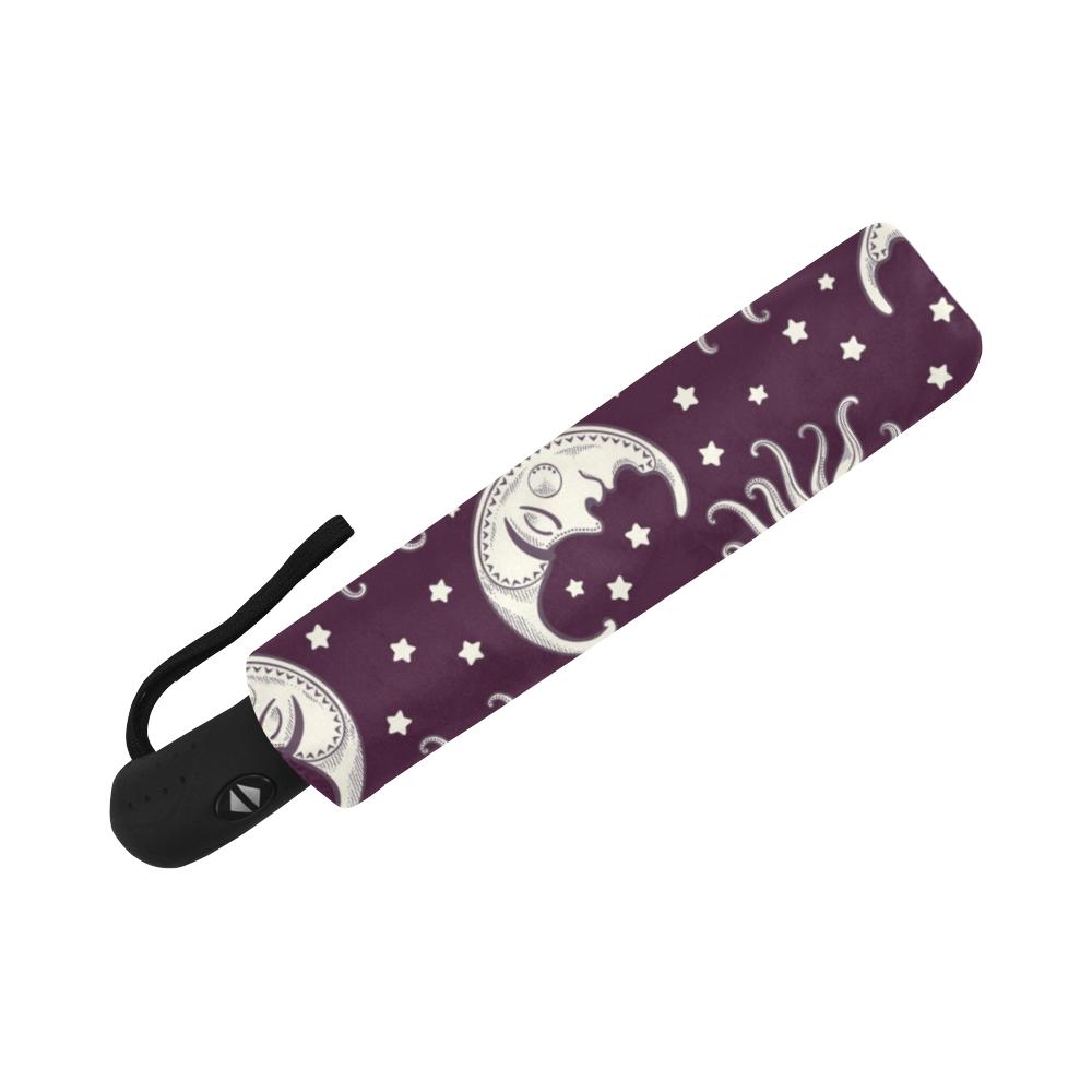 Sun Moon Face Automatic Foldable Umbrella