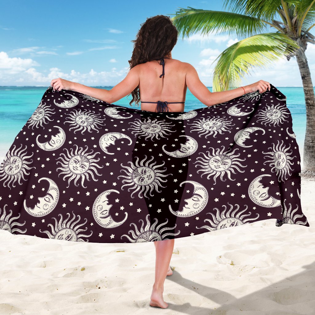 Sun Moon Face Sarong Pareo Wrap