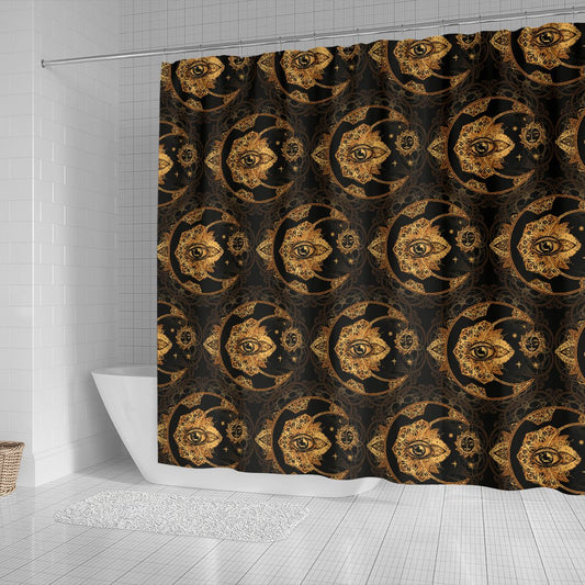 Sun Moon Mandala Third Eye Shower Curtain