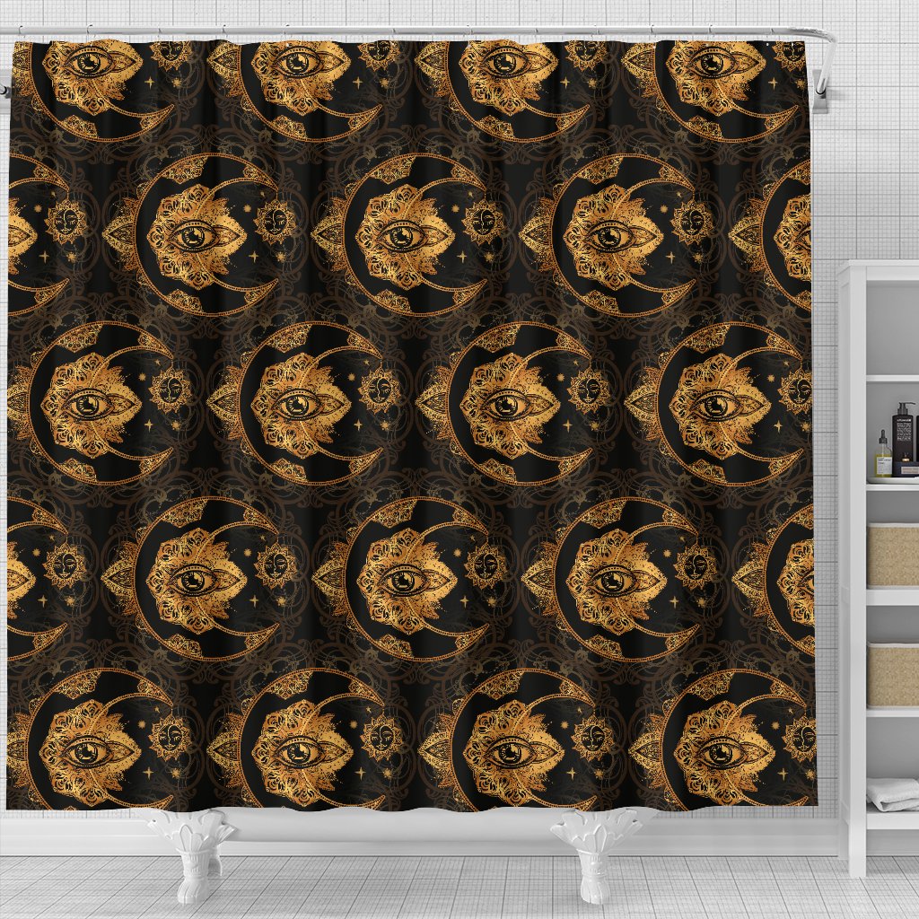 Sun Moon Mandala Third Eye Shower Curtain