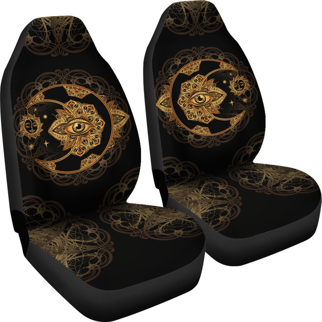 Sun Moon mandala Third Eye Universal Fit Car Seat Covers