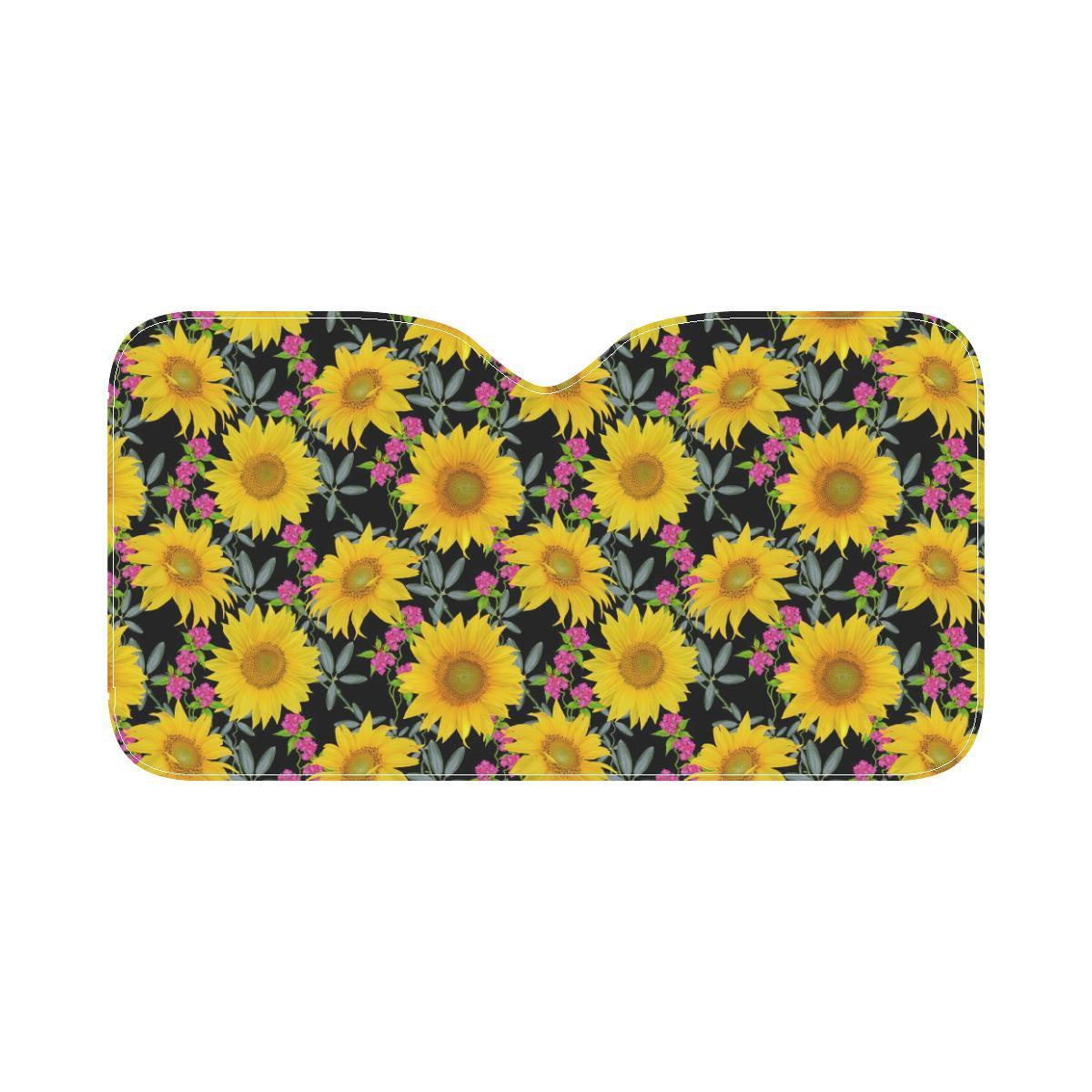 Sunflower Pattern Print Design SF014 Car Sun Shade-JorJune
