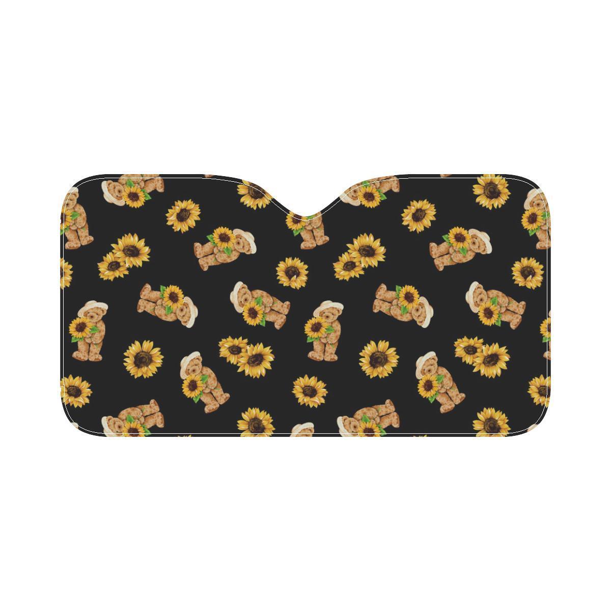 Sunflower Pattern Print Design SF016 Car Sun Shade-JorJune