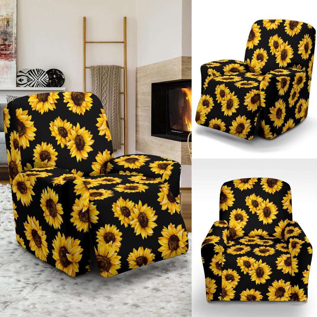 Sunflower Pattern Print Design SF05 Recliner Slipcover-JORJUNE.COM