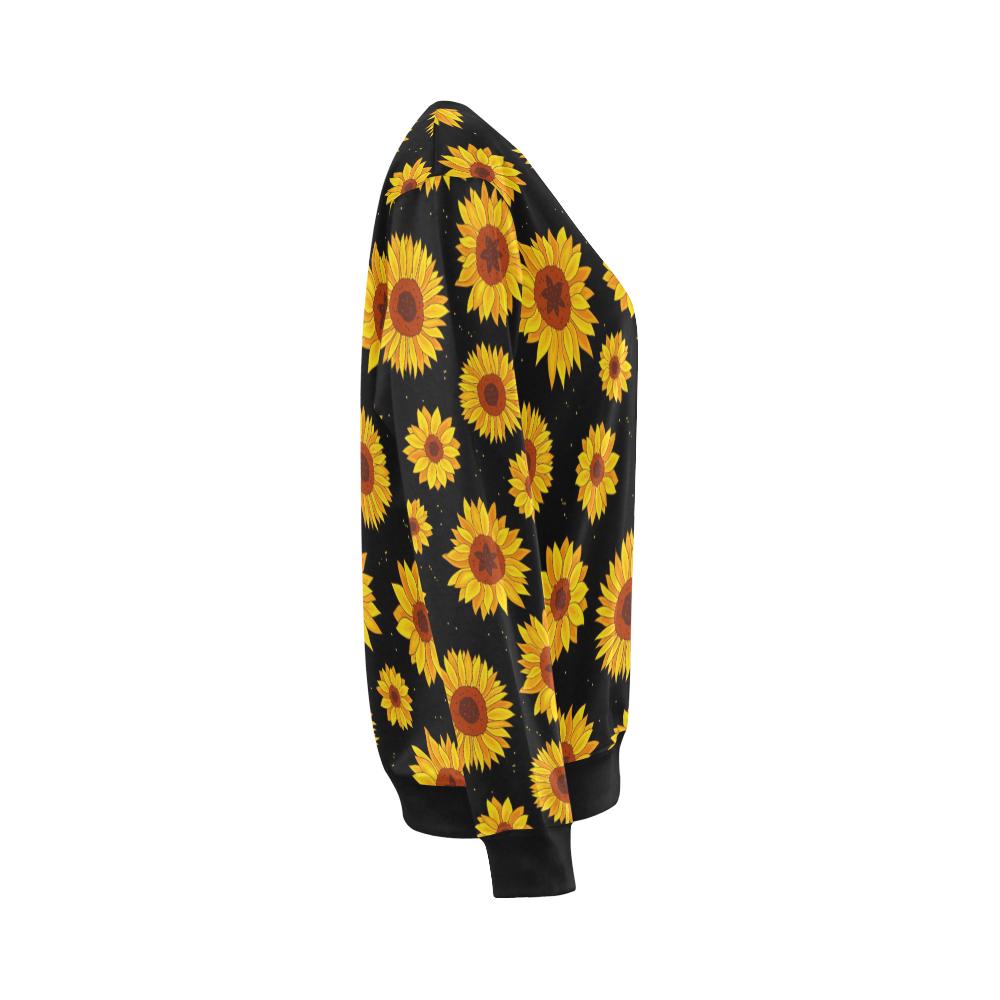 Sunflower Pattern Print Design SF09 Women Long Sleeve Sweatshirt-JorJune
