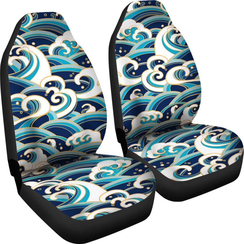 Surf Wave Pattern Universal Fit Car Seat Covers