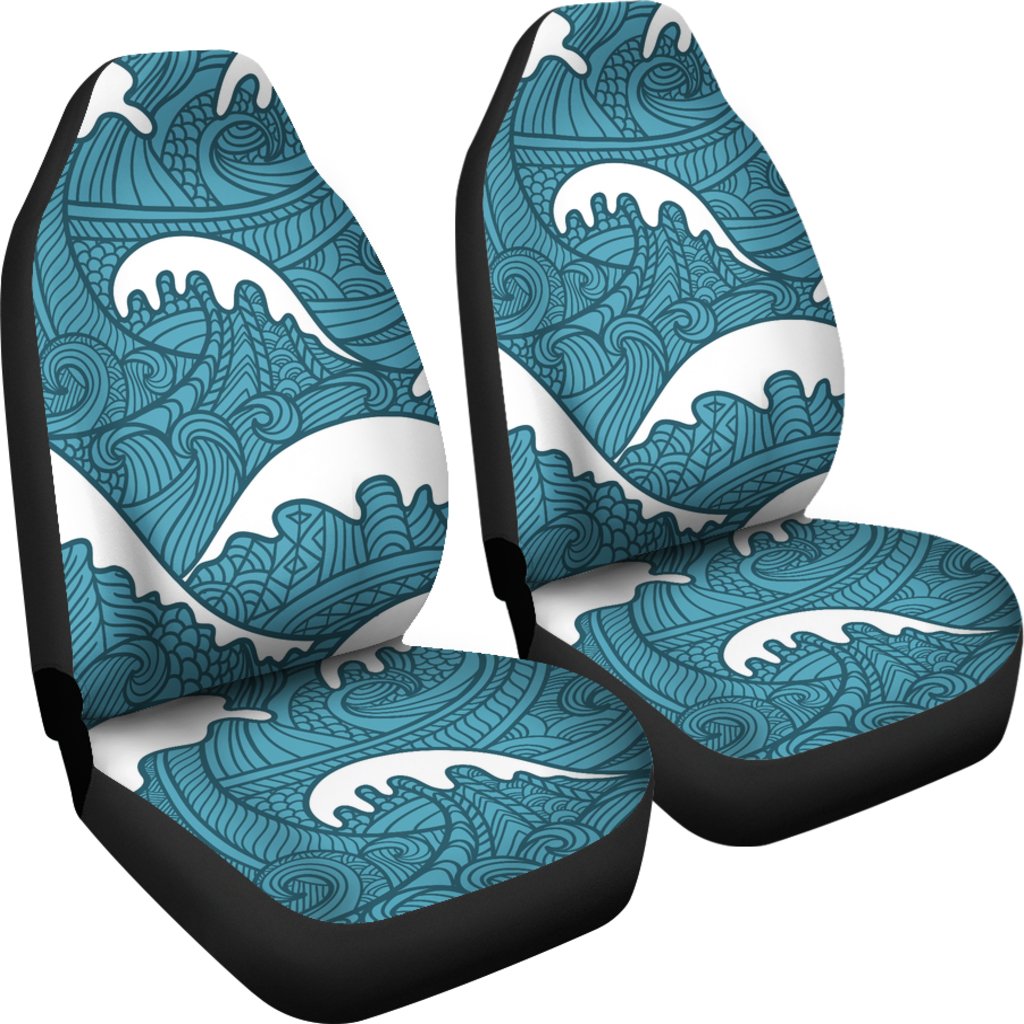 Surf Wave Tribal Design Universal Fit Car Seat Covers-JorJune