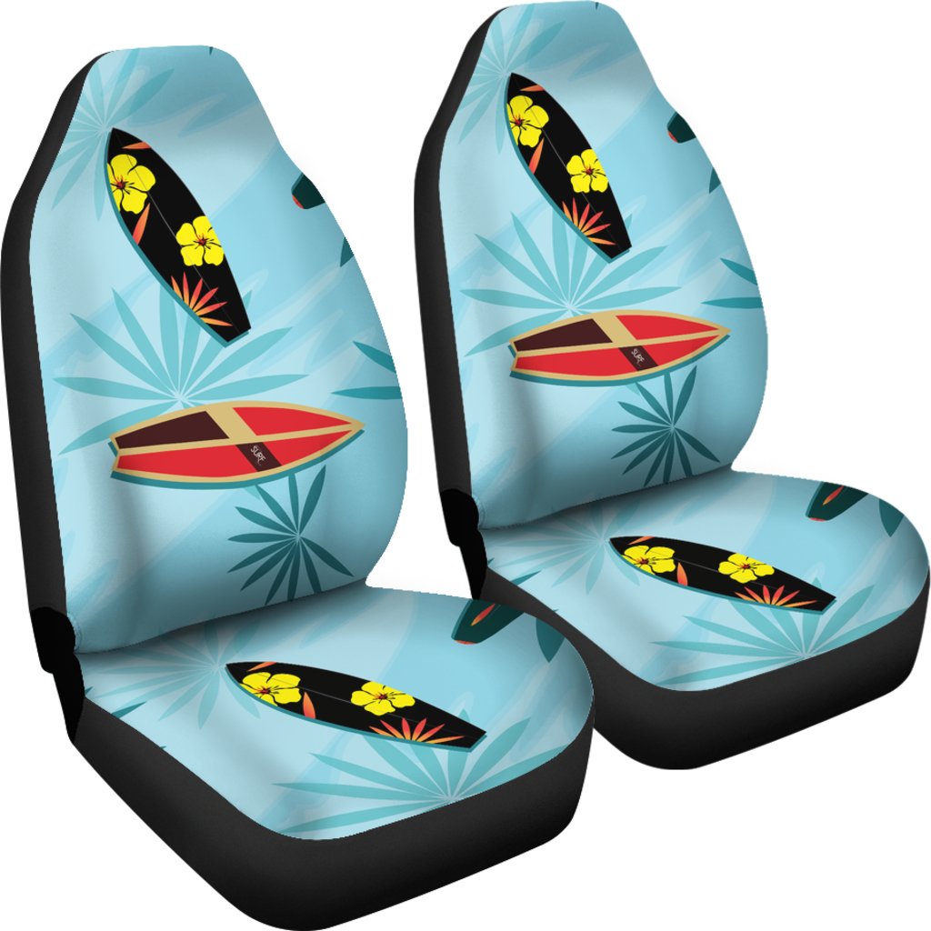 Surfboard Themed Pattern Universal Fit Car Seat Covers-JorJune
