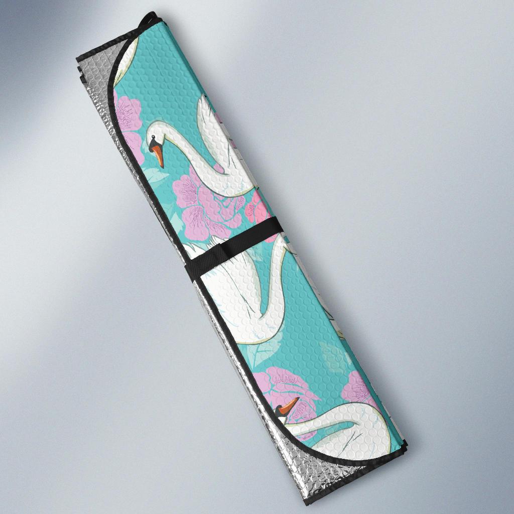 Swan Pattern Print Design 03 Car Sun Shades-JORJUNE.COM