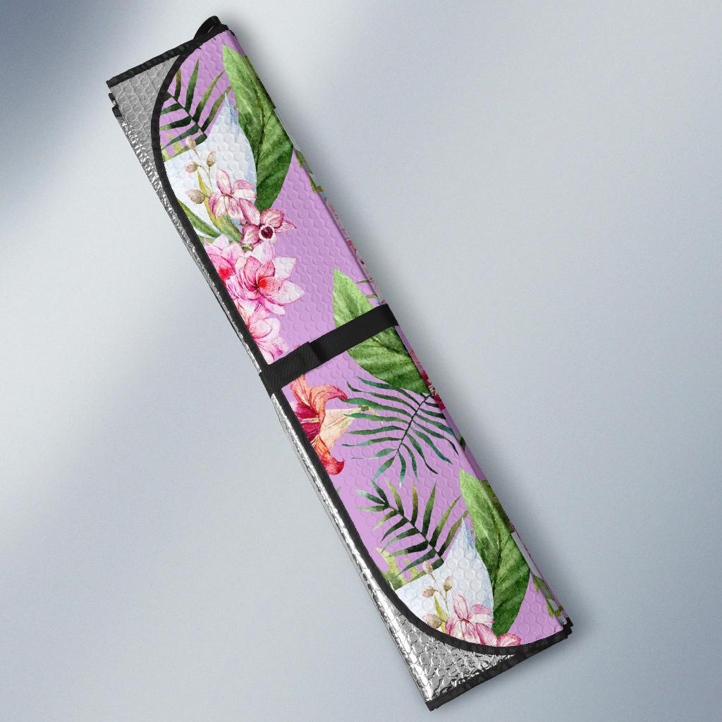 Swan with Flower Pattern Print Design 01 Car Sun Shades-JORJUNE.COM