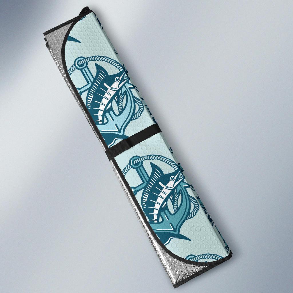 Swordfish Pattern Print Design 03 Car Sun Shades-JORJUNE.COM