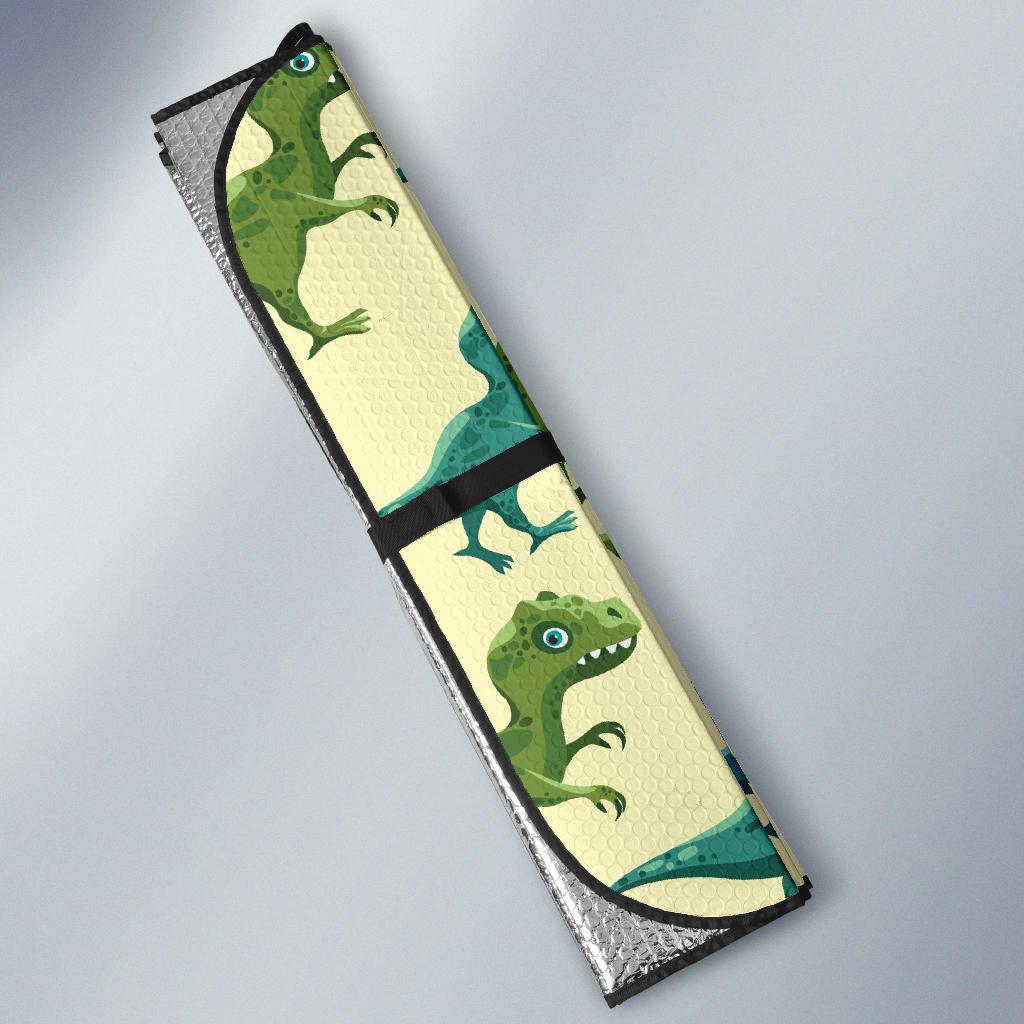 T Rex Pattern Print Design A04 Car Sun Shades-JORJUNE.COM