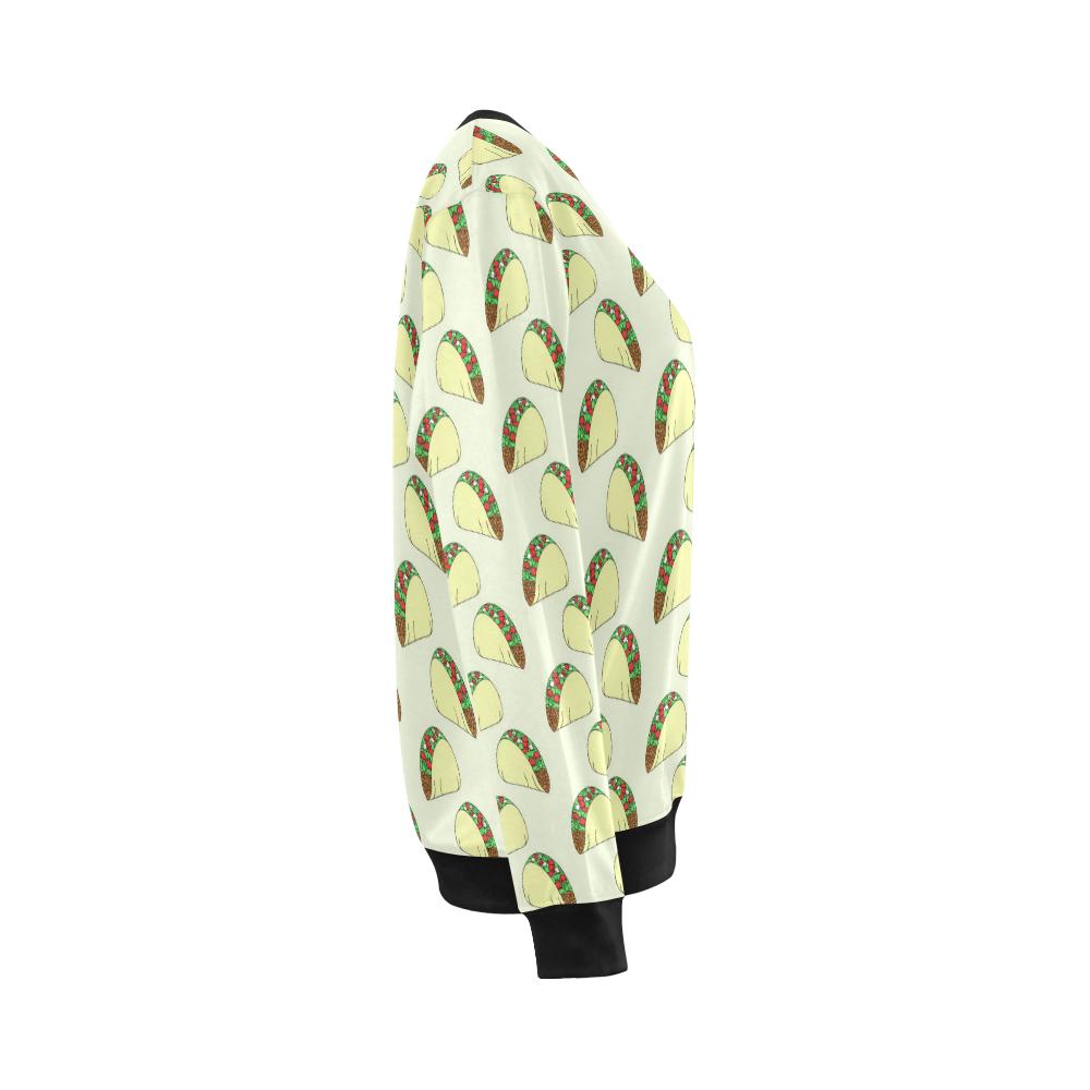 Taco Pattern Print Design TC05 Women Long Sleeve Sweatshirt-JorJune