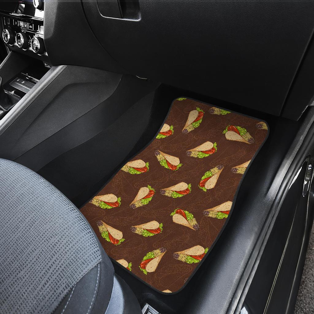 Taco Pattern Print Design TC08 Car Floor Mats-JORJUNE.COM