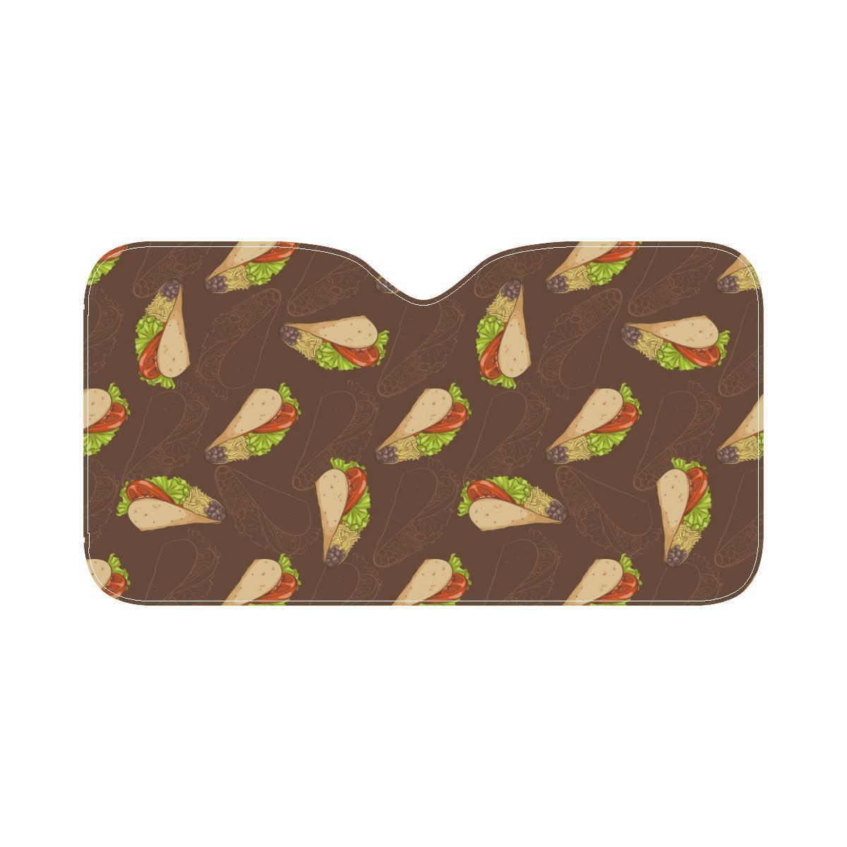 Taco Pattern Print Design TC08 Car Sun Shade-JorJune