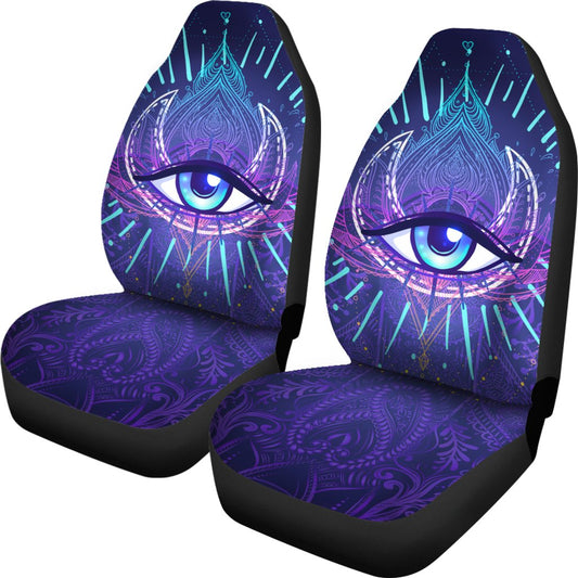 Third Eye Moon Mandala Universal Fit Car Seat Covers