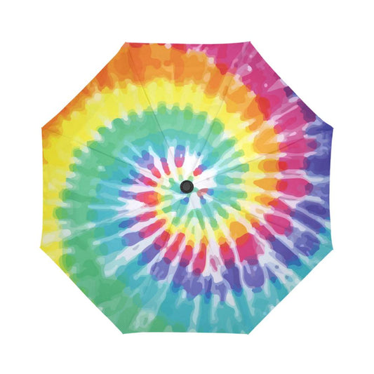 Tie Dye Automatic Foldable Umbrella