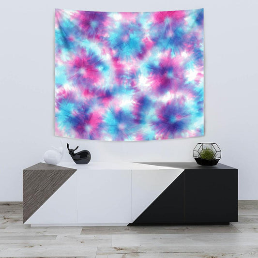 Tie Dye Blue Pink Tapestry