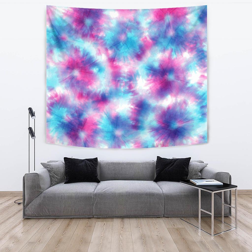 Tie Dye Blue Pink Tapestry
