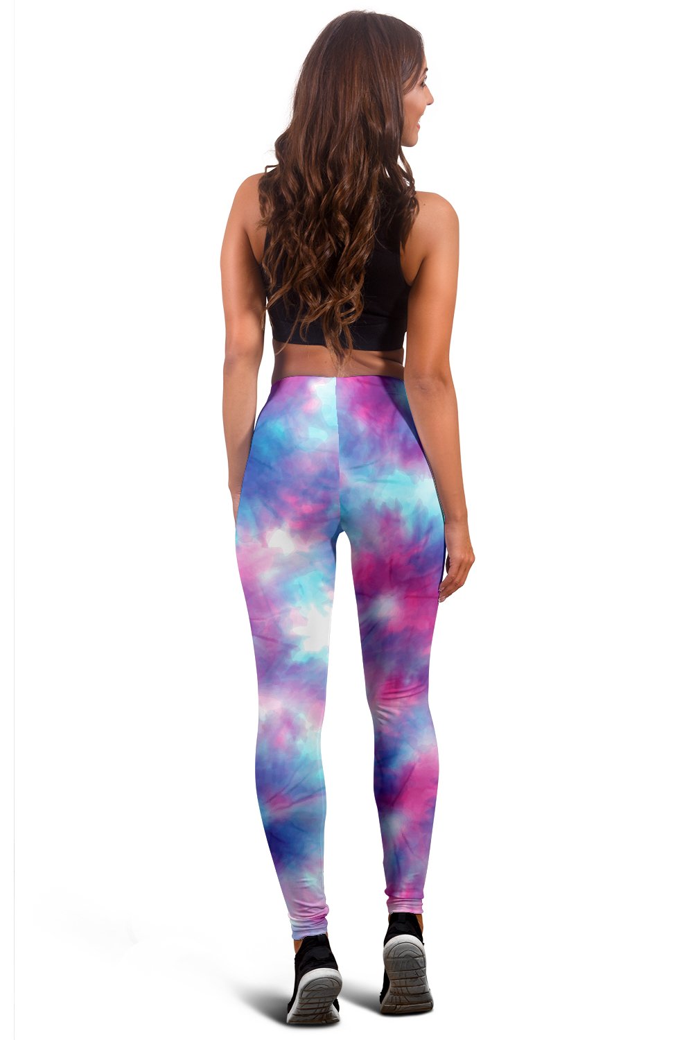 Tie Dye Blue Pink Women Leggings