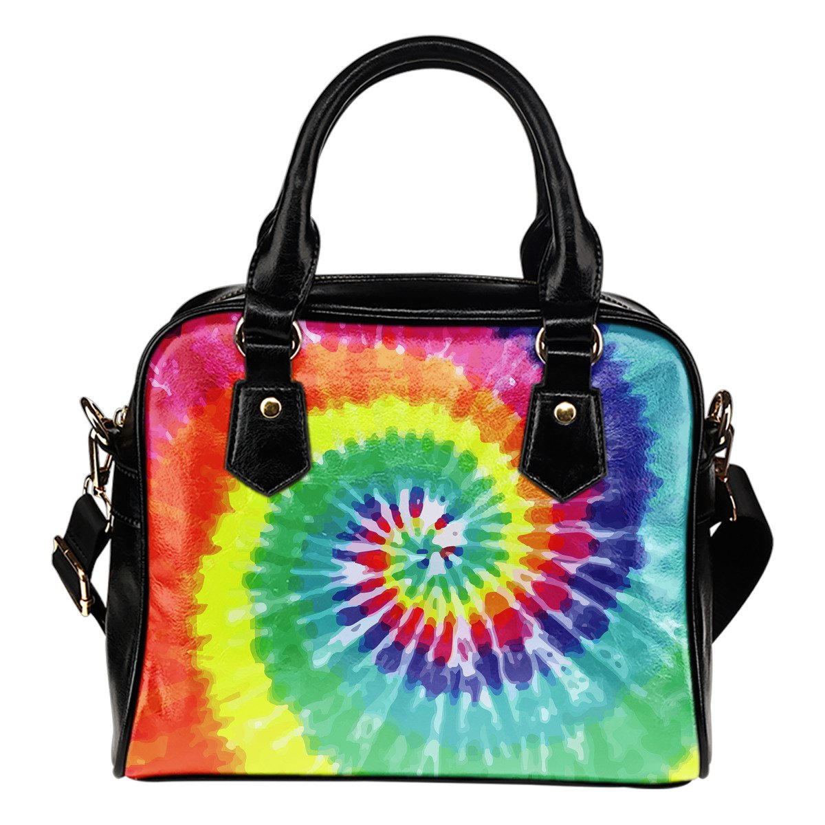 Tie Dye Leather Shoulder Handbag