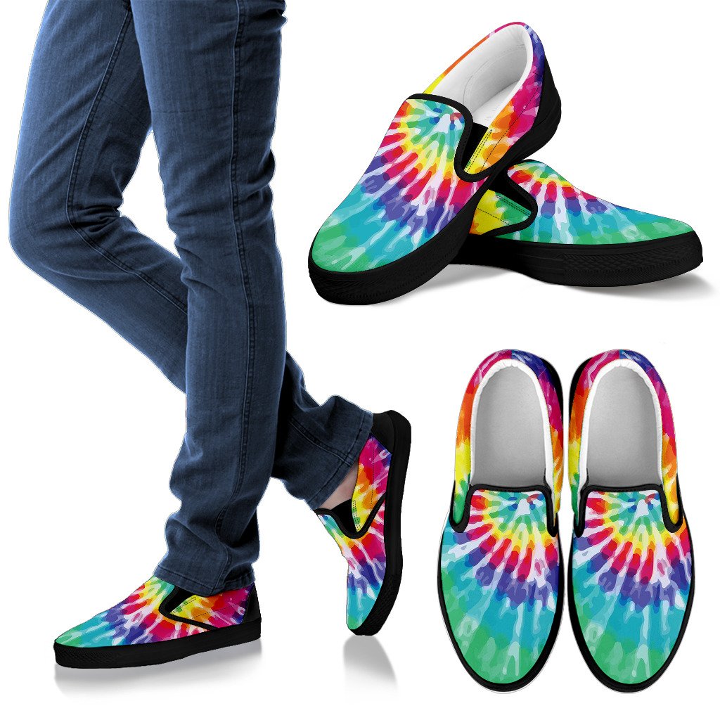 Tie Dye Men Slip On Shoes