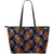 Tiger Head Floral Large Leather Tote Bag